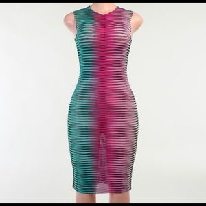 Transparent print dress